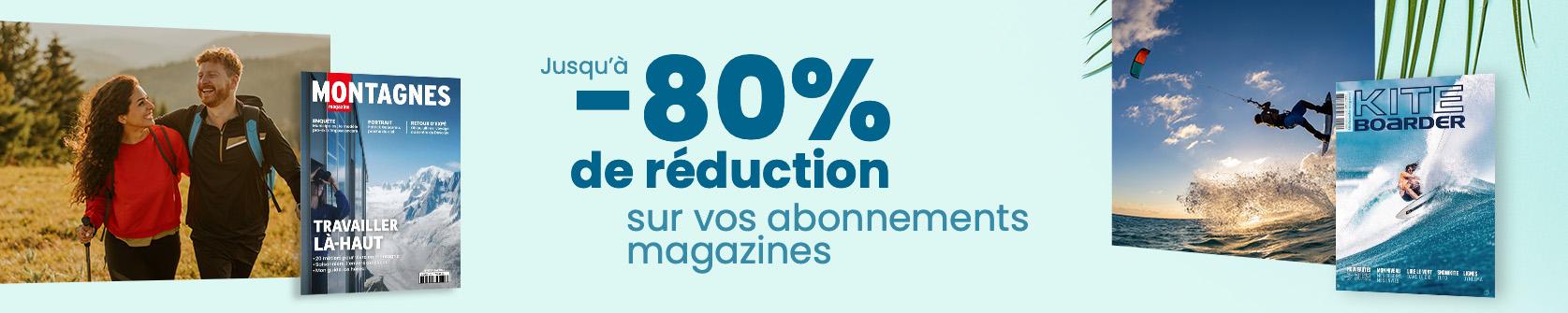 jusqu'à -80% sur vos abonnements magazines