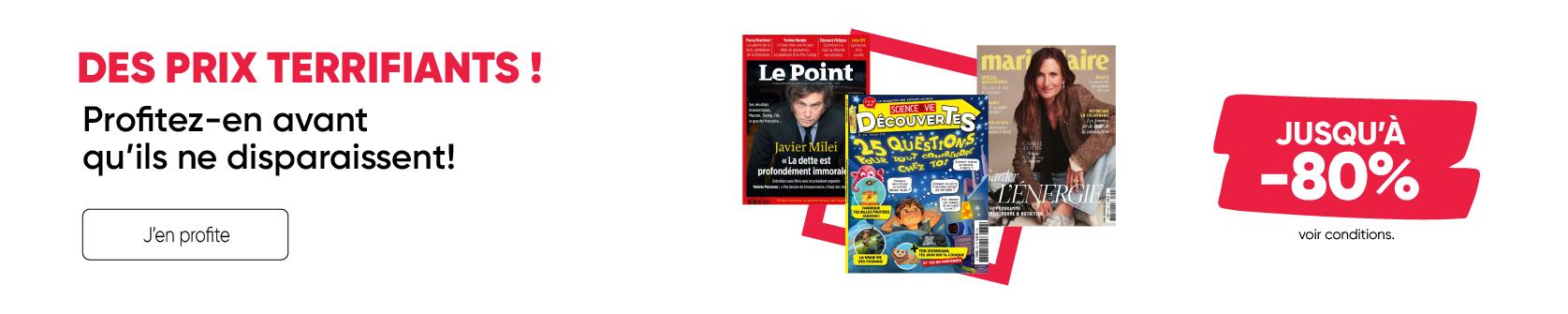 Des prix terrifiants ! Profitez en avant qu’ils ne disparaissent! Jusqu’à -80%