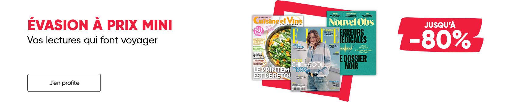 Vente du mois de mai : jusqu'à -80% sur vos abonnements magazines 
