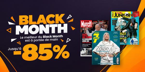 Le meilleur du Black Month est à portée de main -  jusqu'à -85%